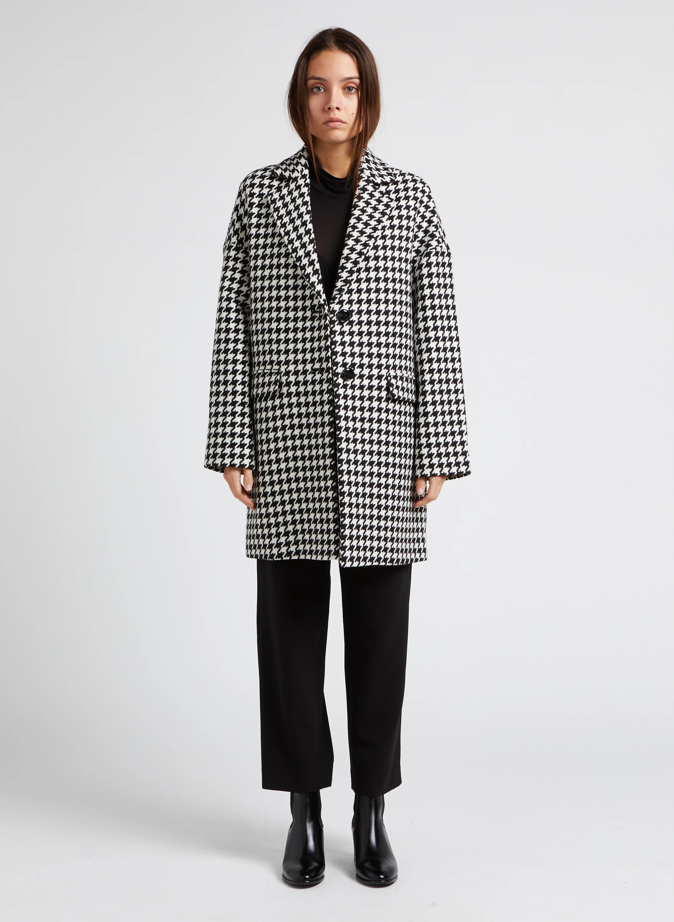 BIORITMO - Manteau ample à col tailleur| Gris