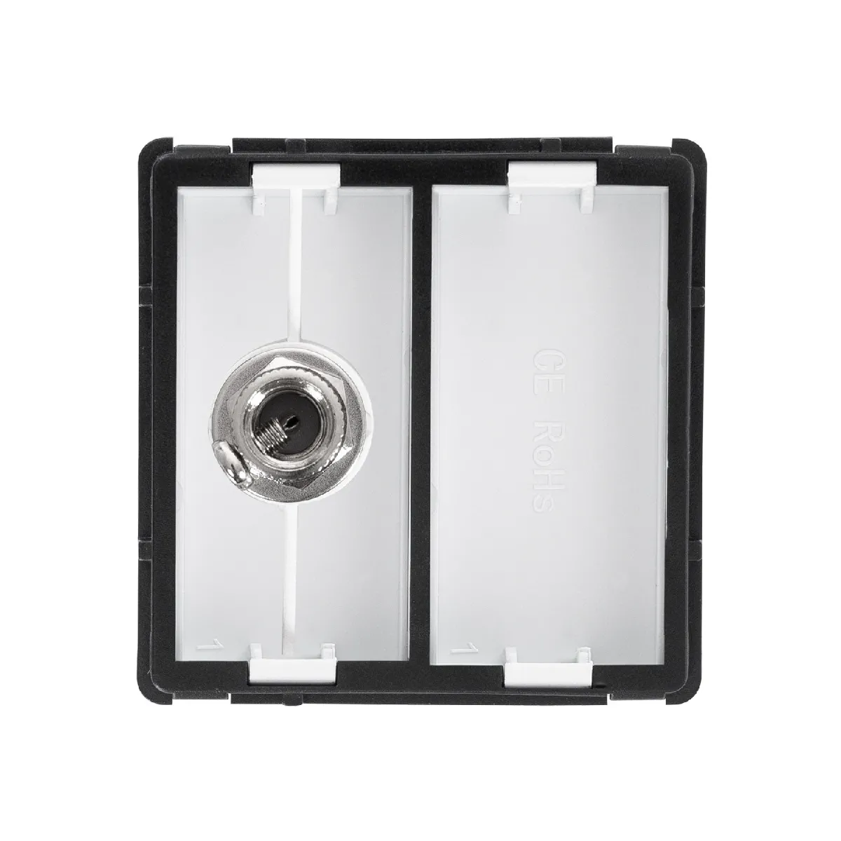 Ledkia Prise Satellite + Obturateur Modern - Blanc