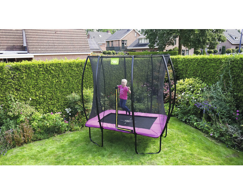 EXIT Silhouette Trampoline met Veiligheidsnet 254 x 153 cm Roze