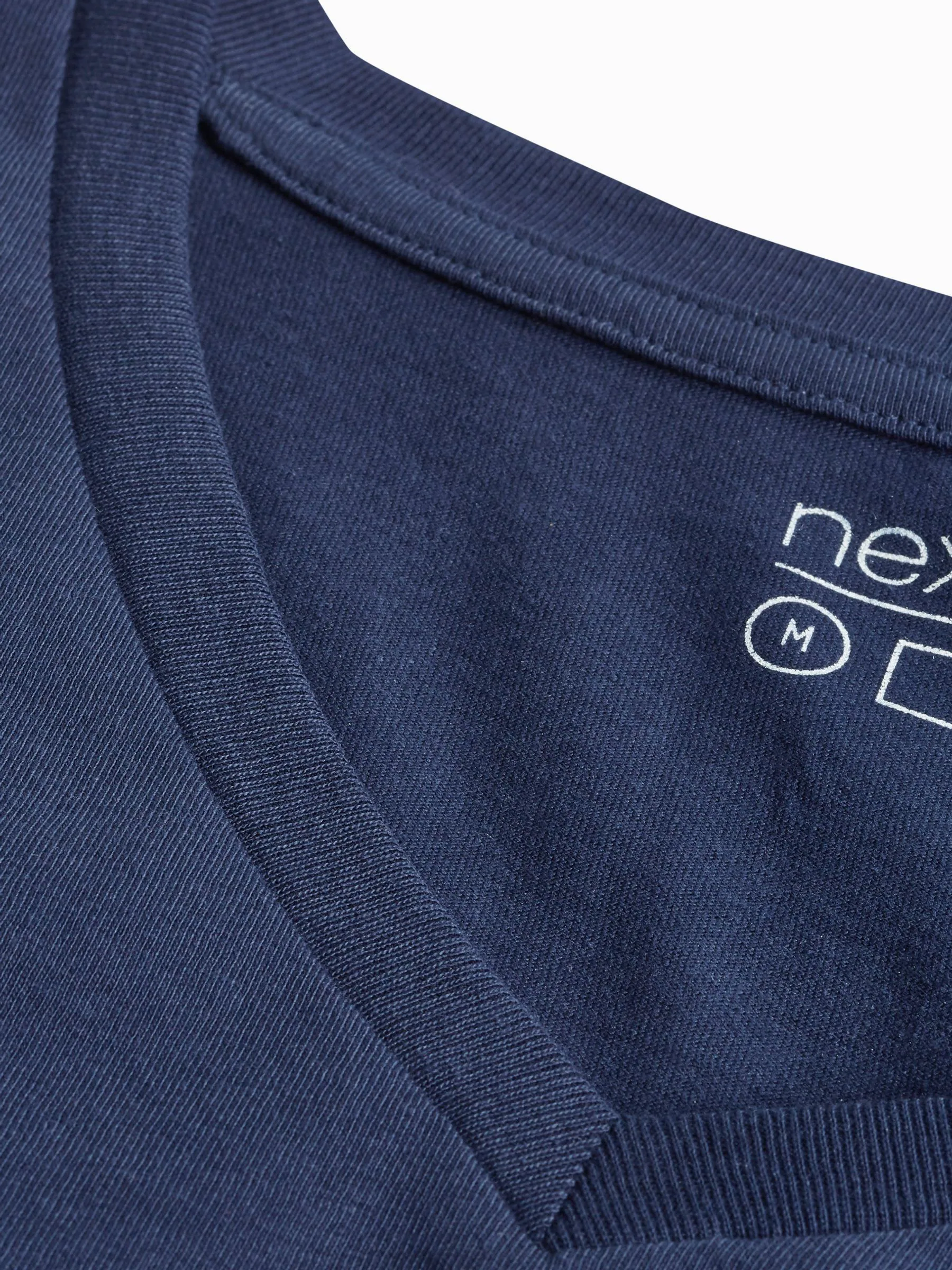 Donkerblauw - Normale Pasvorm - Must-have T-shirt van V-hals