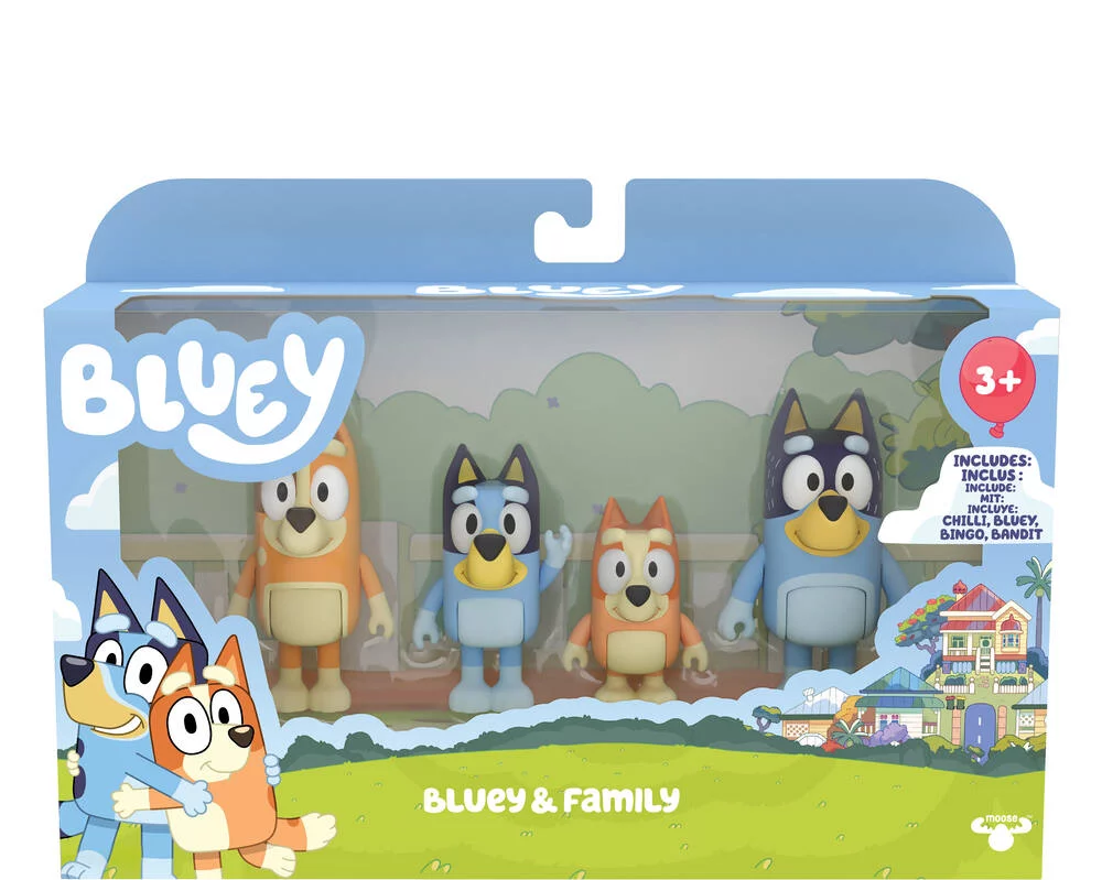 BLUEY - PACK FAMILLE 4 FIGURINES