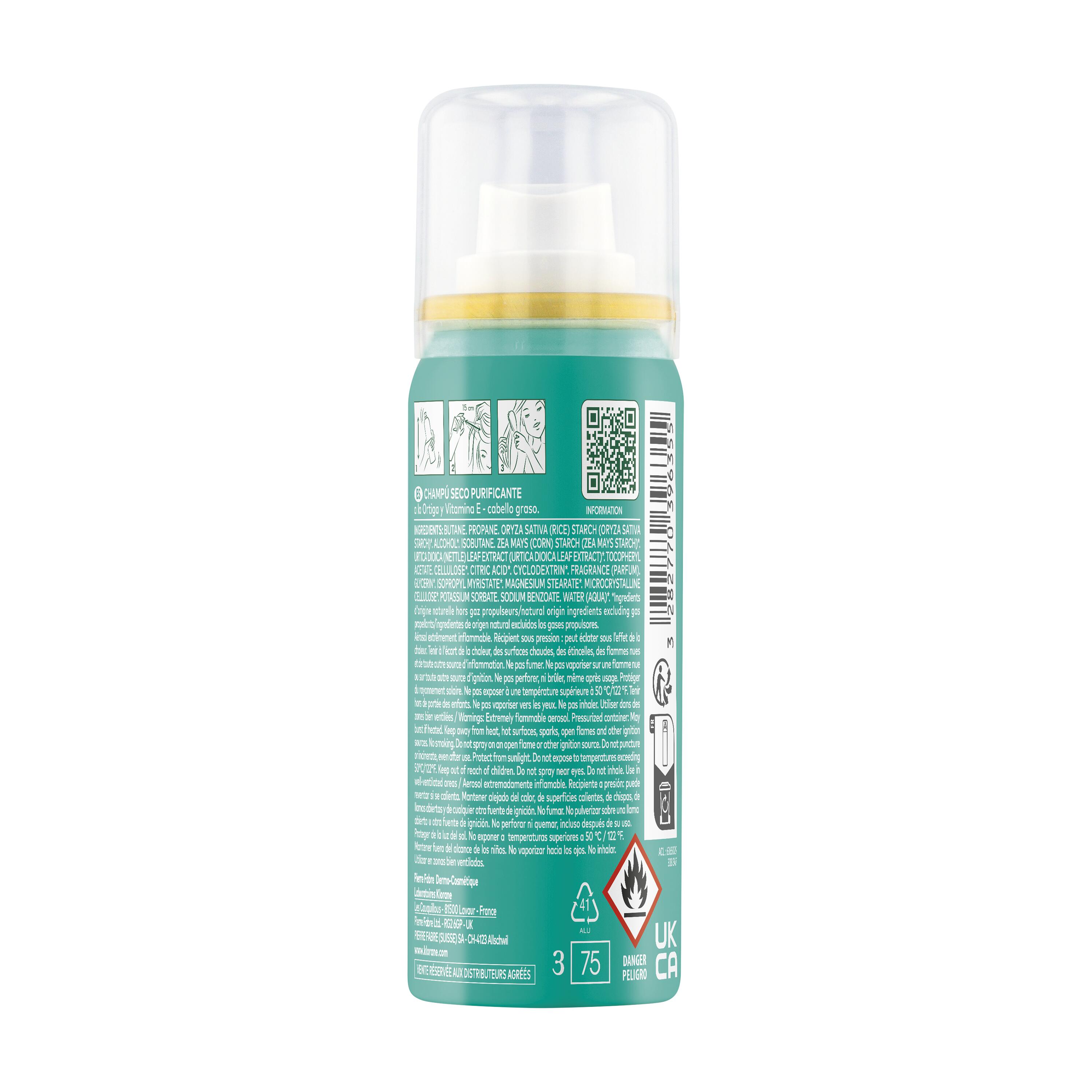 Klorane Trockenshampoo<br>50 ml, Aerosol Spray, Brennnessel