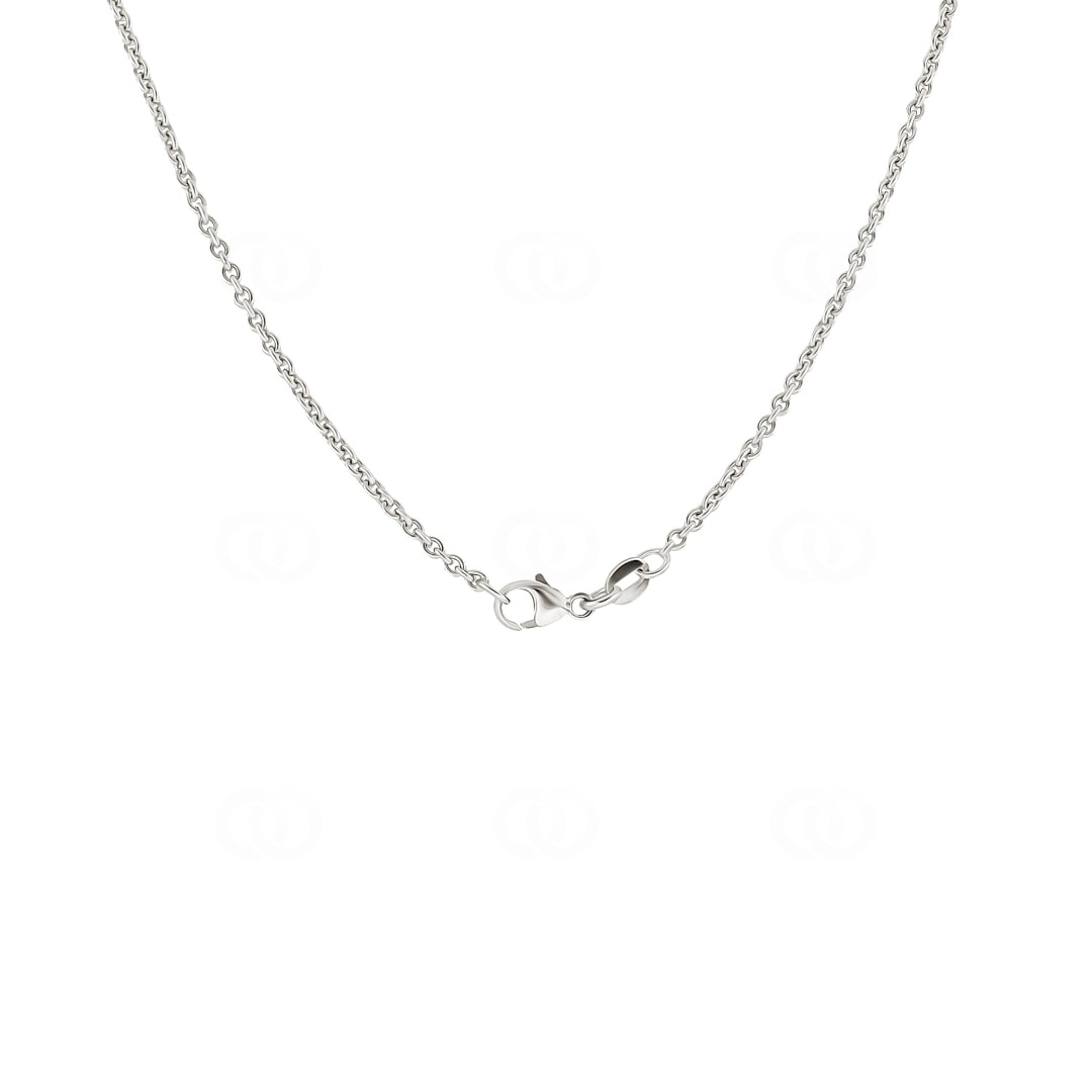 Rundankerkette 750/18 K Weissgold 1.9mm