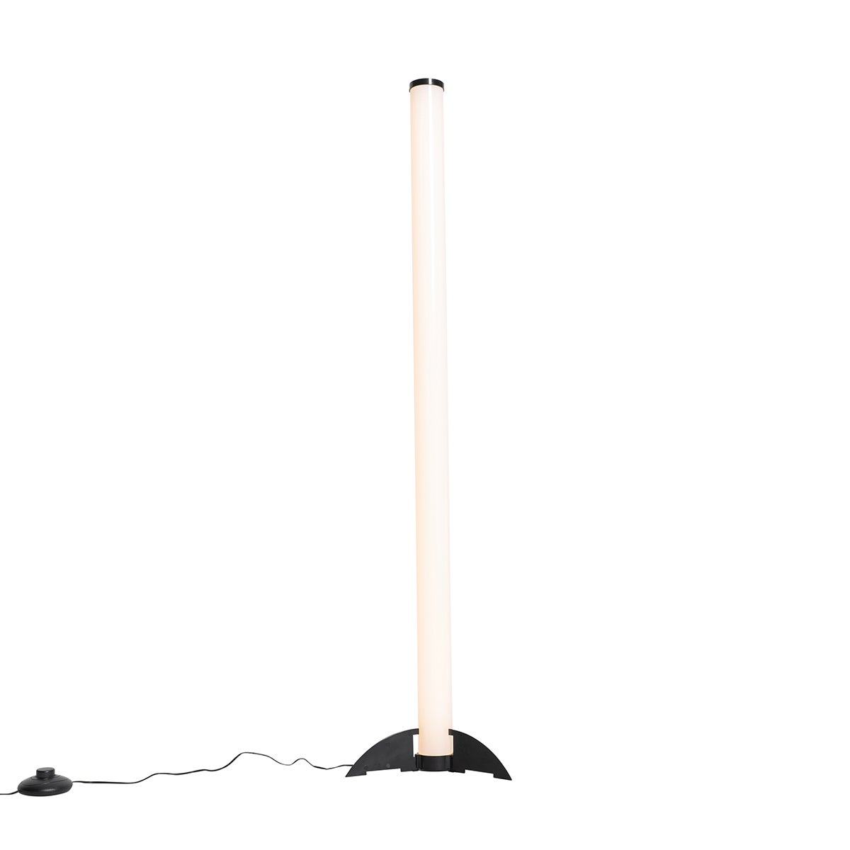 QAZQA - Design vloerlamp | Staande lamp | Lamp | Licht, zwart, incl. LED - Bomba | Woonkamer | Slaapkamer - Kunststof, langwerpig - | (Niet vervangbaar) LED