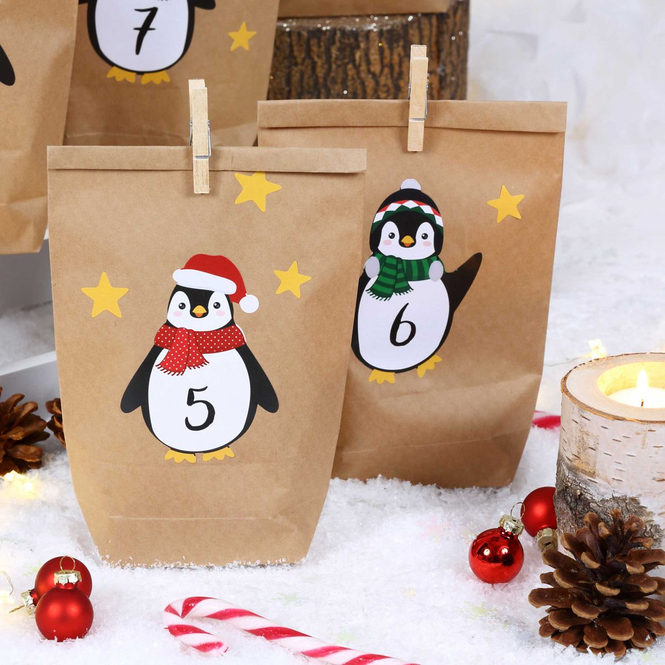 Adventskalender-Bastelset - Pinguine