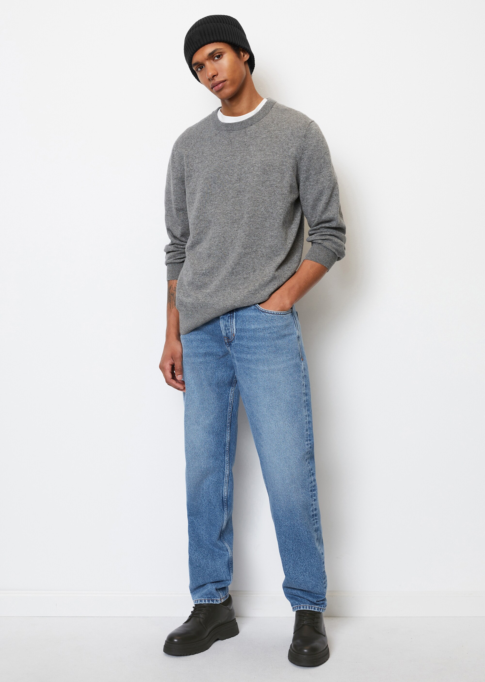 Pullover regular aus softem Bauwolle-Schurwolle-Mix