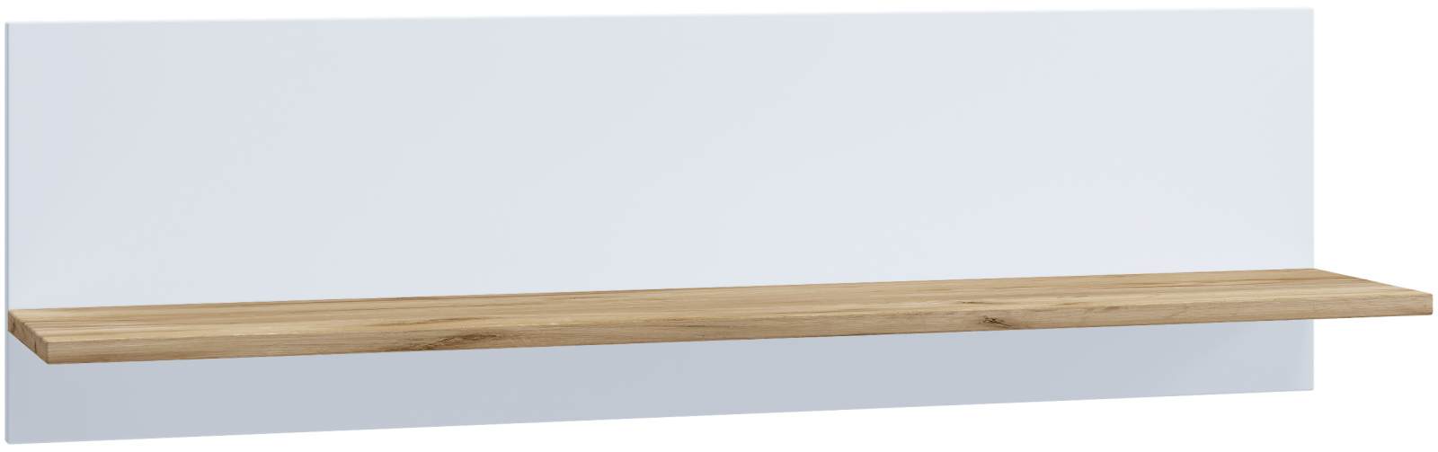 Wandregal USILO - weiß-Honig Eiche - 102 cm breit