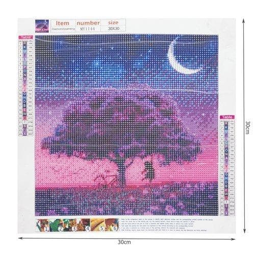 Diamantmaleri - 30x30cm - Tre