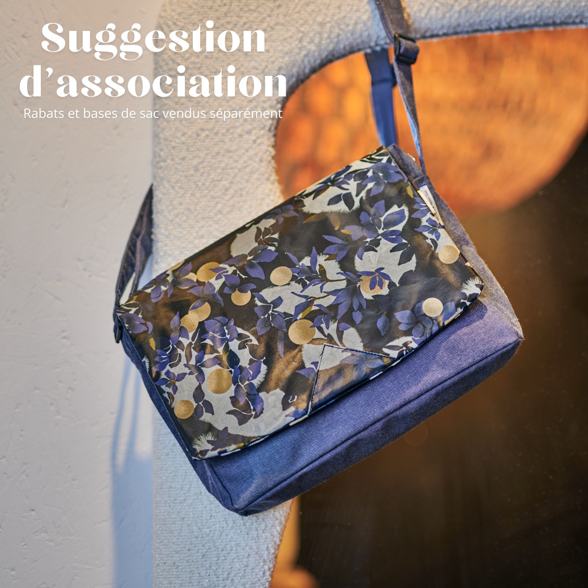 Base Sac Grande Besace Jean Enduit Intérieur