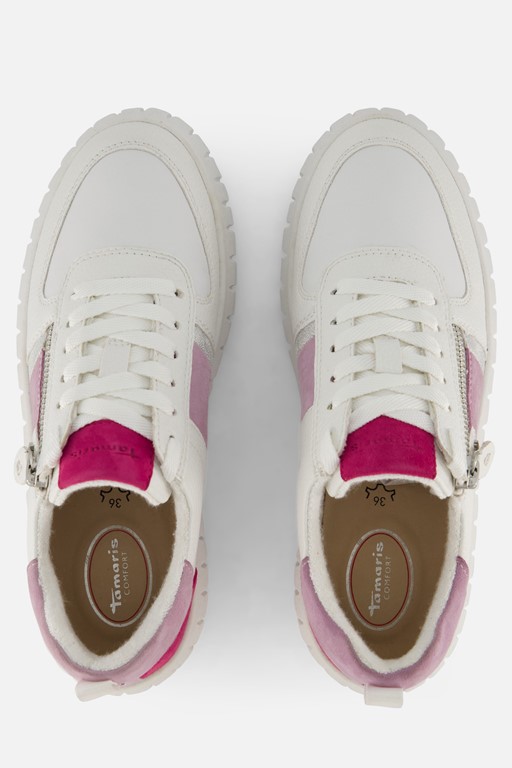Tamaris Comfort Sneakers wit Leer