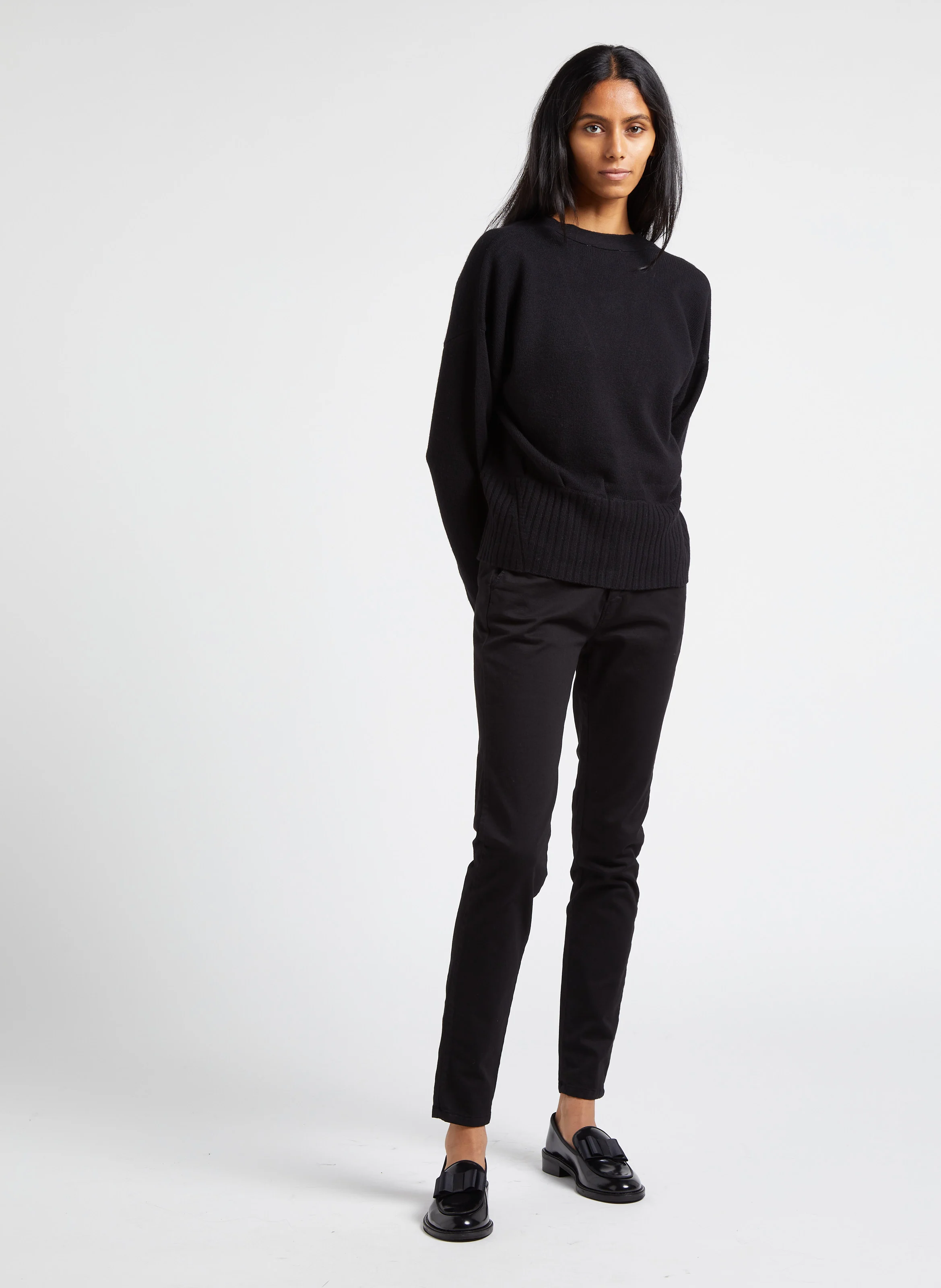 DYLI 4 - Pantalon chino en coton mélangé | Noir