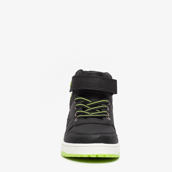 Blue Box hoge jongens sneakers zwart/neon groen