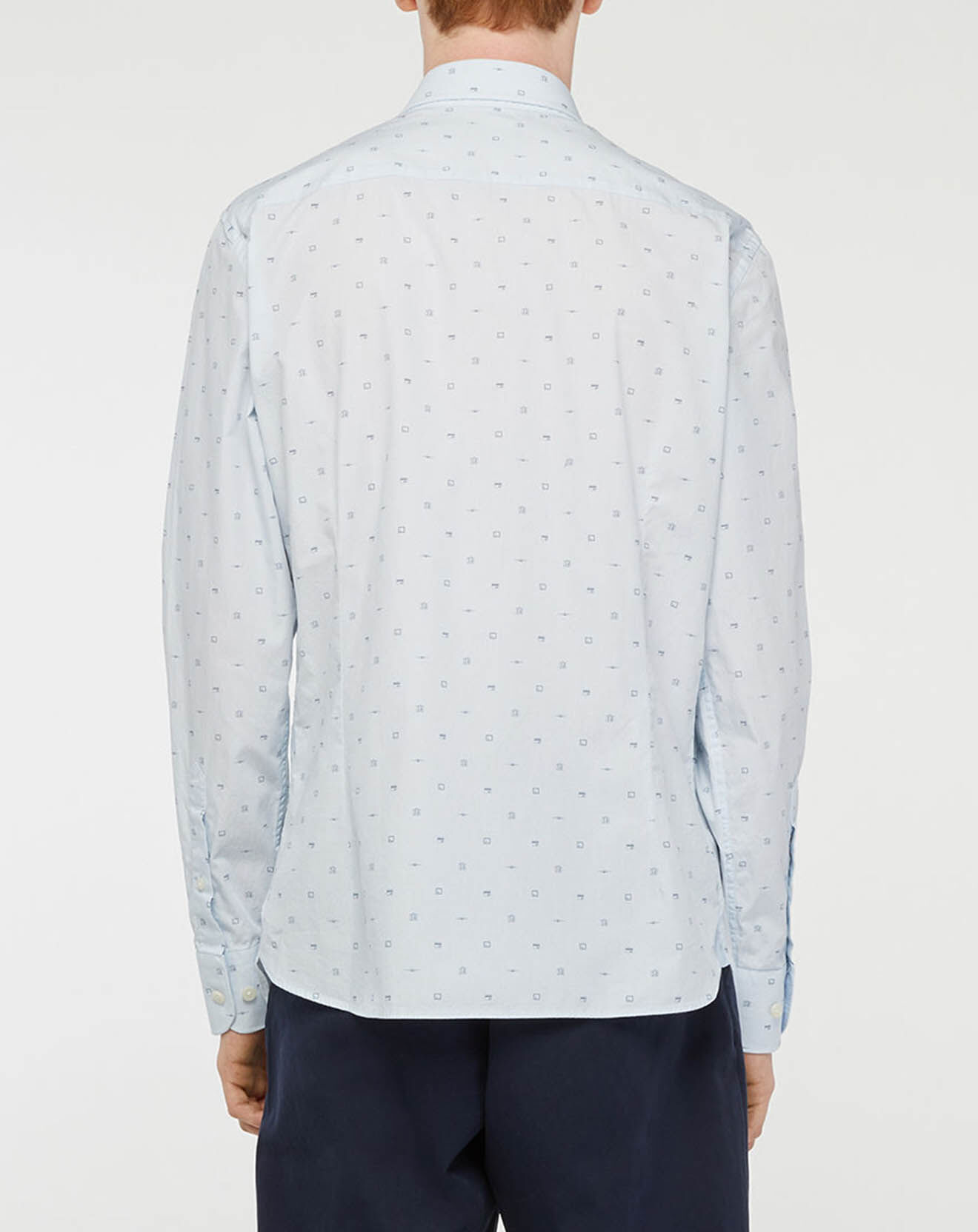 Hackett London Chemise Slim Fit Mix Travel imprimée bleu clair