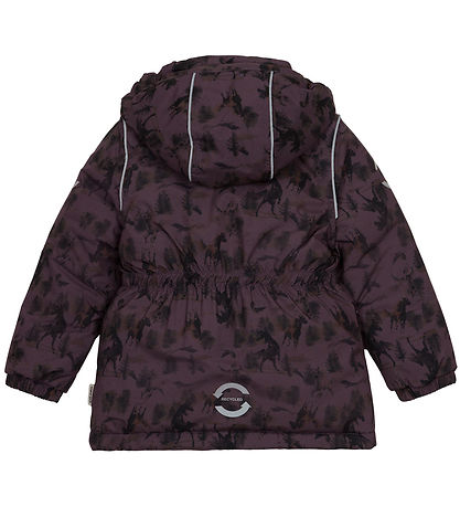 Mikk-Line Winterjacke - Recycelt - Huckleberry m. Print