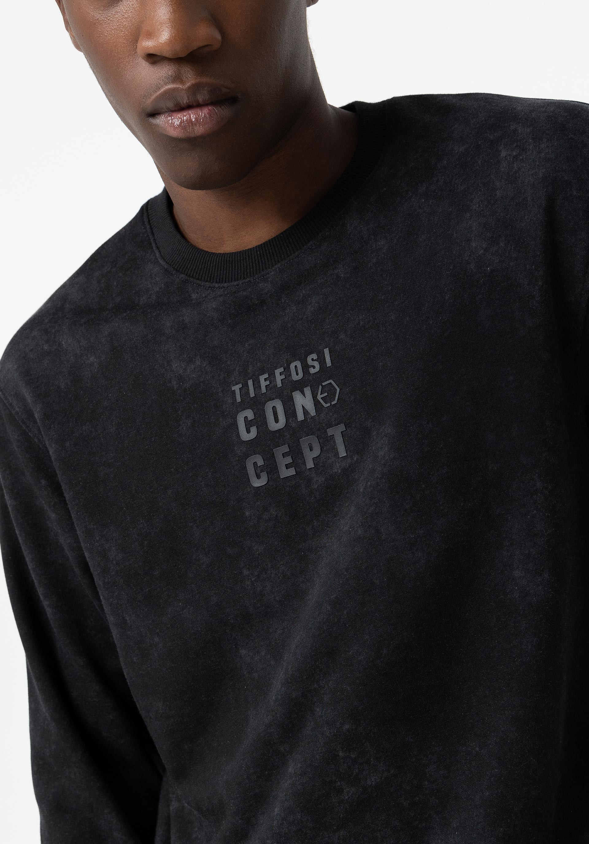 Sweatshirt Efeito Lavado com Estampado