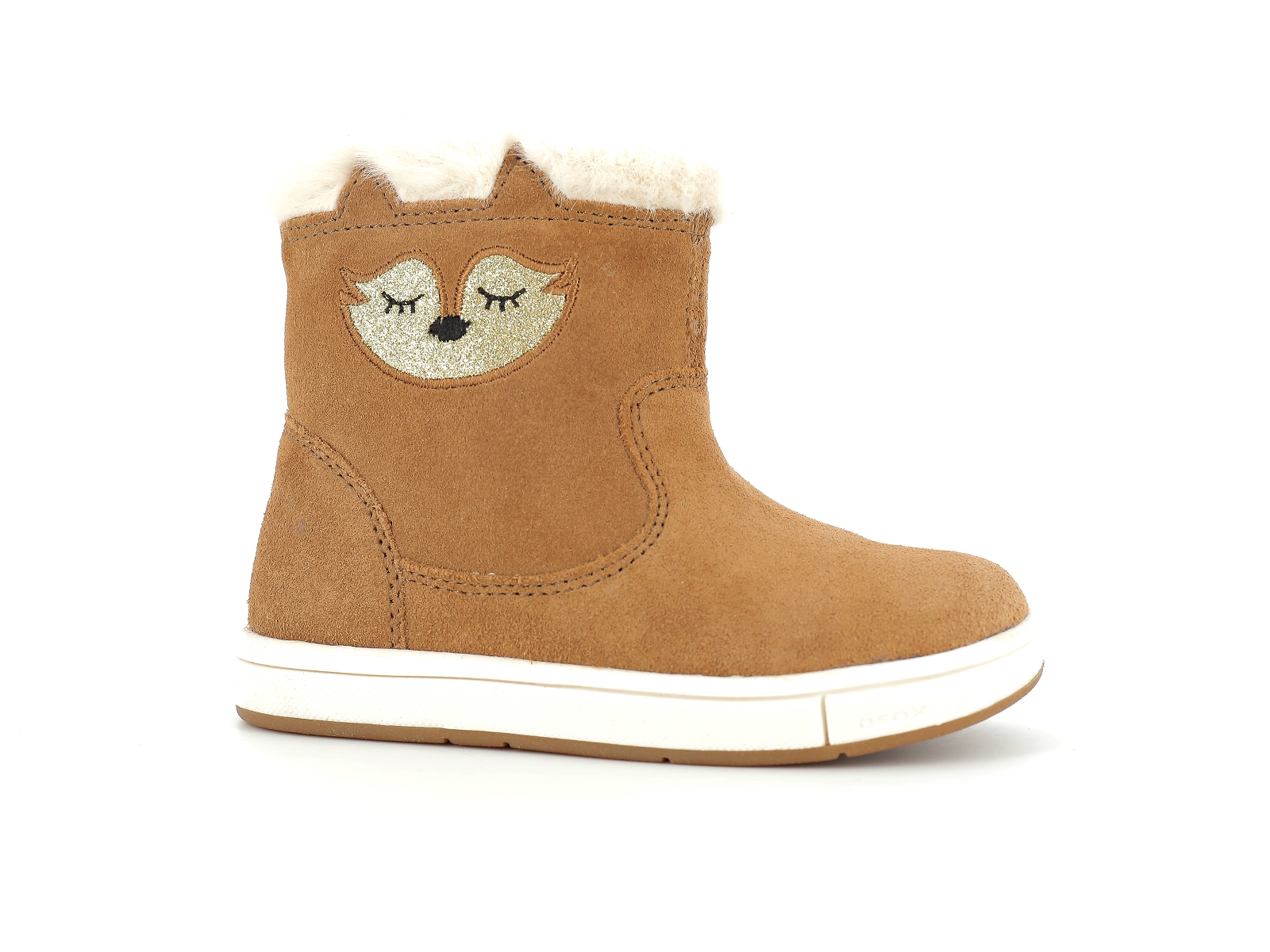 Geox-B TROTTOLA GIRL-B264AA Nubuck Velours Marron