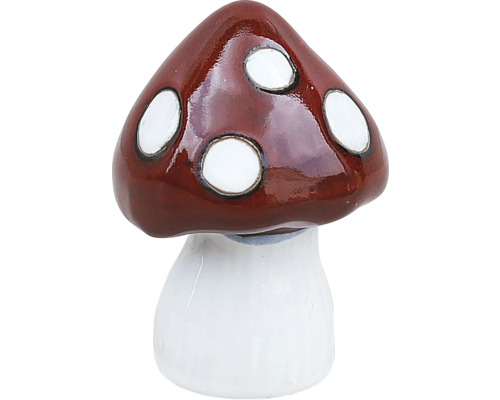 Decoratief beeldje Lafiora Vliegenzwam 10,5 cm grijs