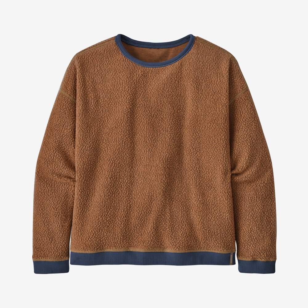 Damen-Fleece-Rundhalsausschnitt aus Shearling