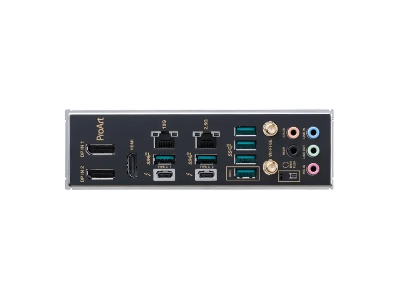 ASUS ProArt Z790-CREATOR WIFI - Bundkort - ATX - LGA1700 sokkel - Z790 Chipset - USB4, USB 3.2 Gen 2, USB-C 3.2 Gen 2x2, USB 3.2 Gen 1 - 10 Gigabit LAN, 2.5 Gigabit LAN, Wi-Fi 6E, Bluetooth - onboard grafik (CPU påkrævet) - HD Audio (8-kanaler)