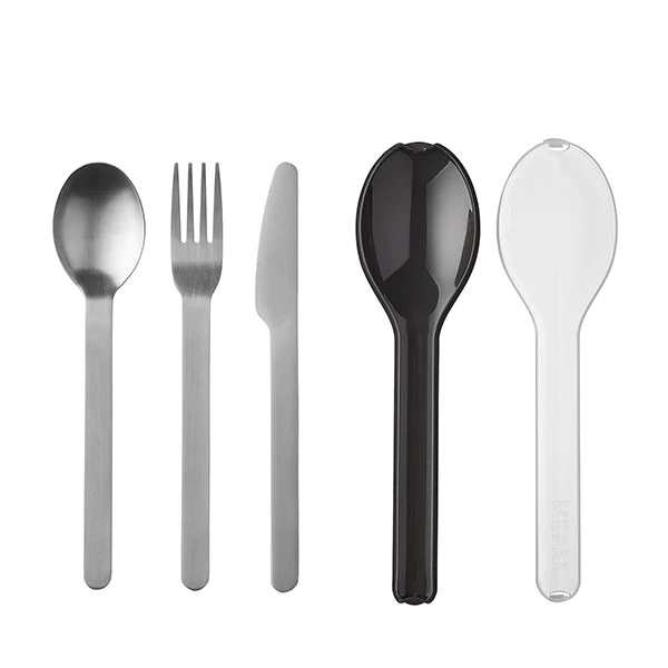 Set de 3 couverts Ellipse noir Mepal