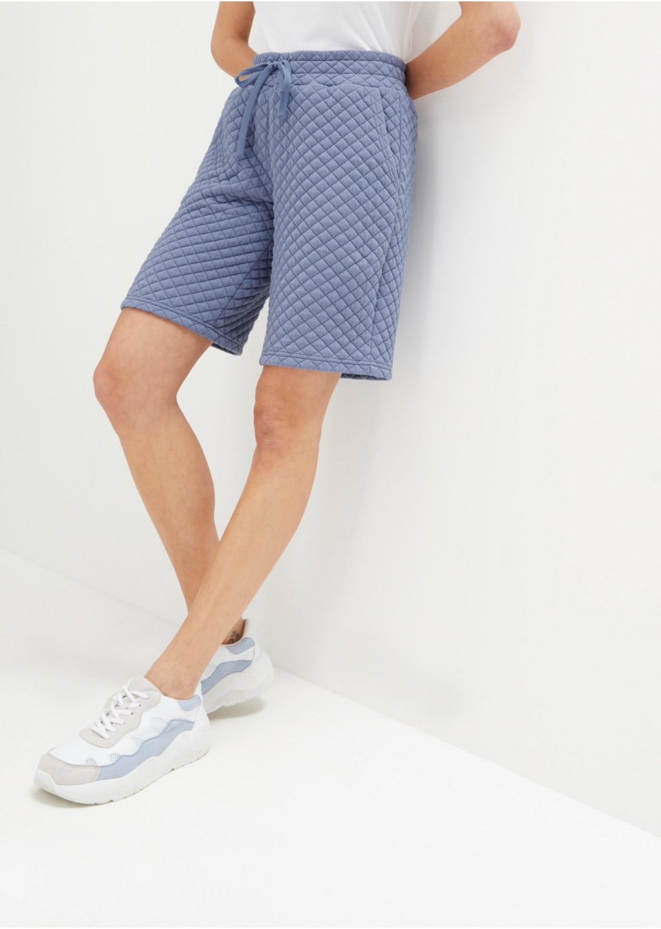 Bermuda de sport surpiqué avec viscose