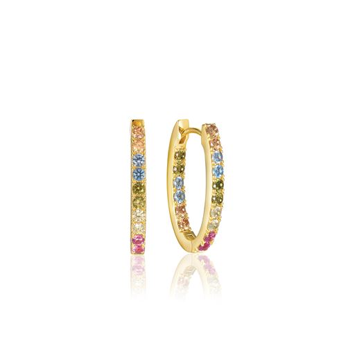 Sif Jakobs Jewellery Hoop Ellisse Piccolo Øreringe, Guld/Multi