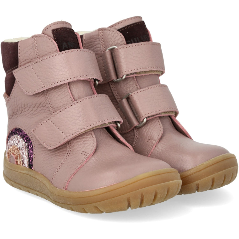 Køb Angulus Faded Rose/Aubergine TEX-støvle Med Funklende Glitterregnbue