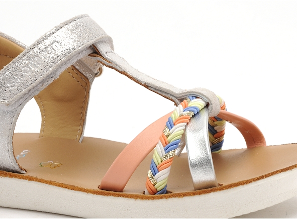 Shoo pom nu pieds enfant goa salome argent