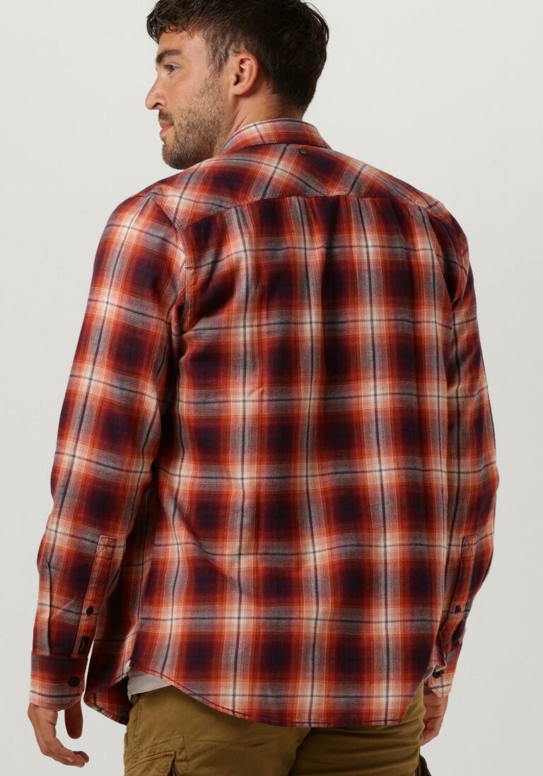 PME LEGEND rode pme legend casual overhemd long sleeve shirt ctn twill check