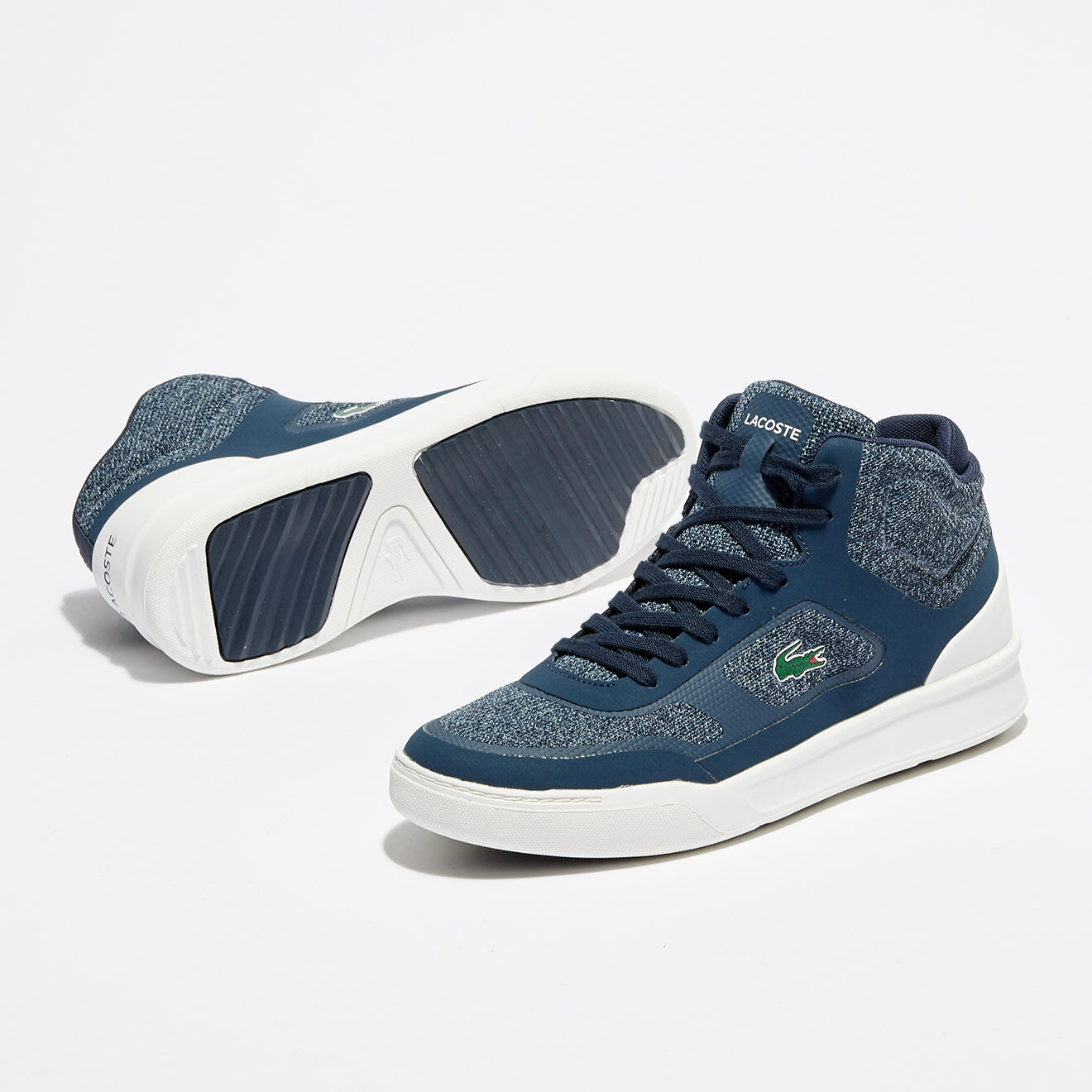 Lacoste Baskets Explorateur Spt Mid 317 2 bleu marine/blanc