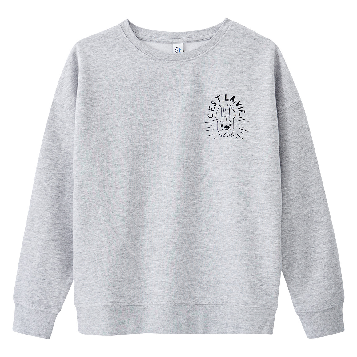 Yigga Jungen Sweatshirt mit Rückenprint hellgrau