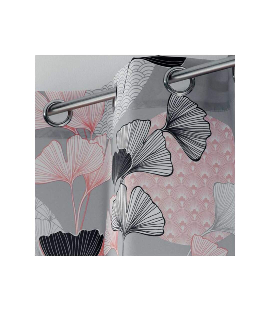 Rideau à Œillets Imprimé Eden Blush 140x260cm Gris