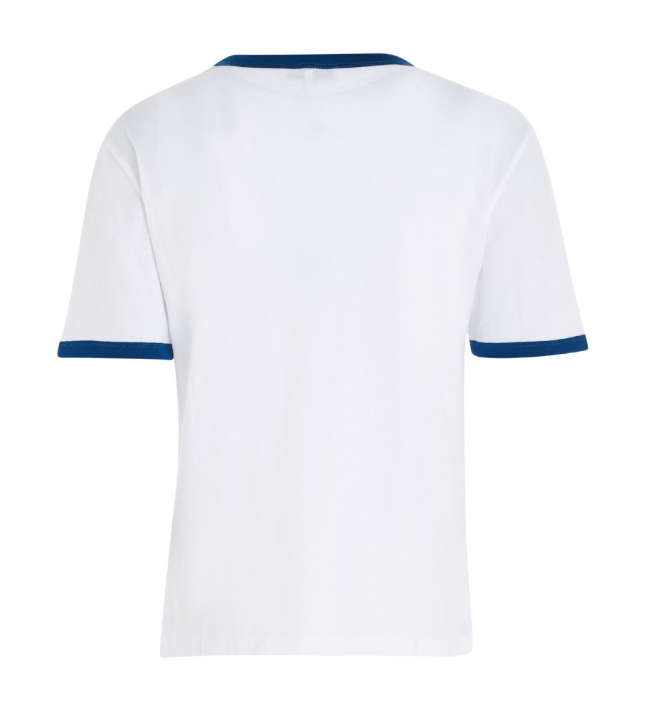 Camiseta branca Tommy Hilfiger Varsity Flock C-Nk