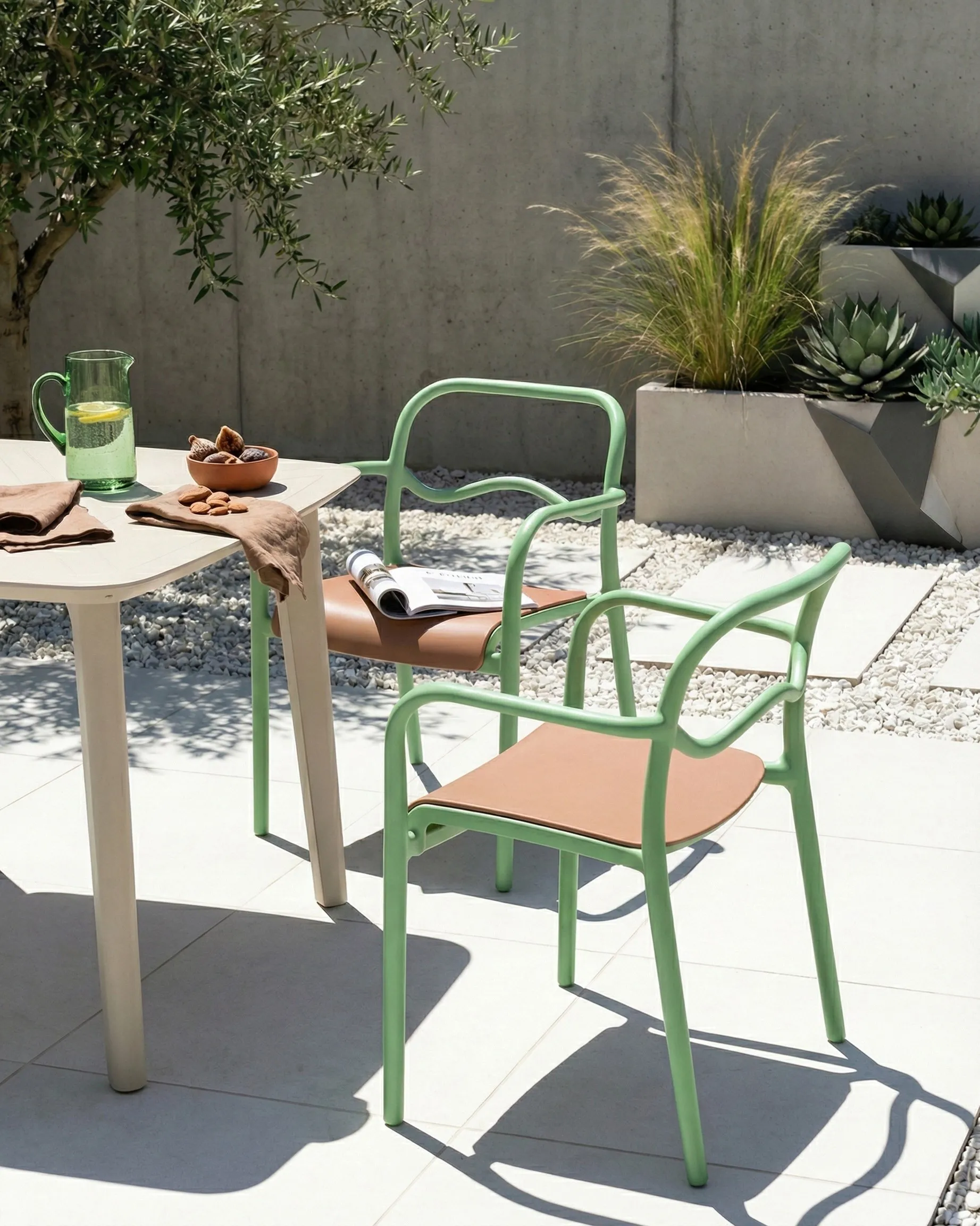Set van 2 tuinstoelen THASOS Synthetisch materiaal Groen