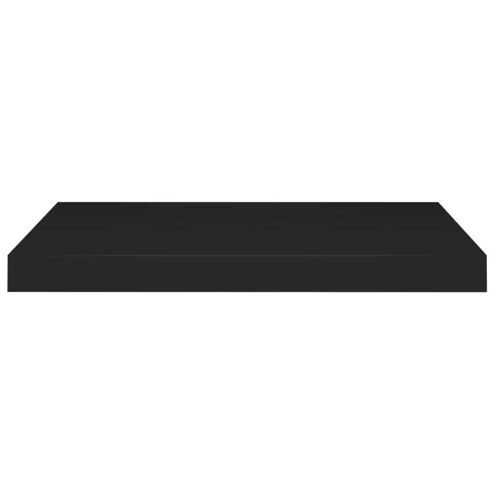 vidaXL - Wandschap - Zwart - MDF - 60 x 23.5 x 3.8 cm