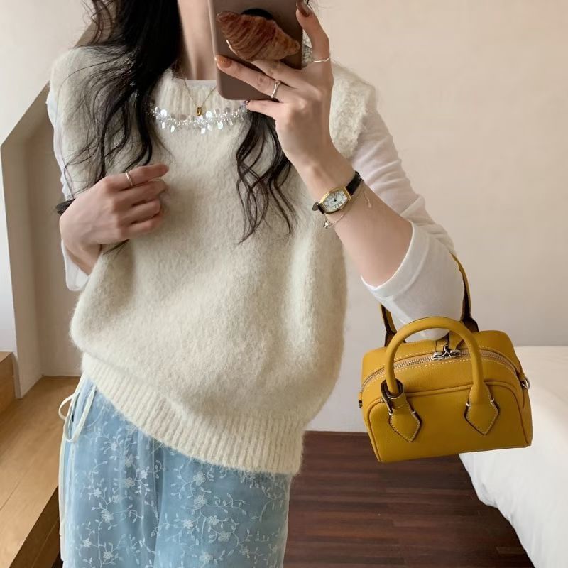 staybabes - Ronde hals effen trui met pailletten