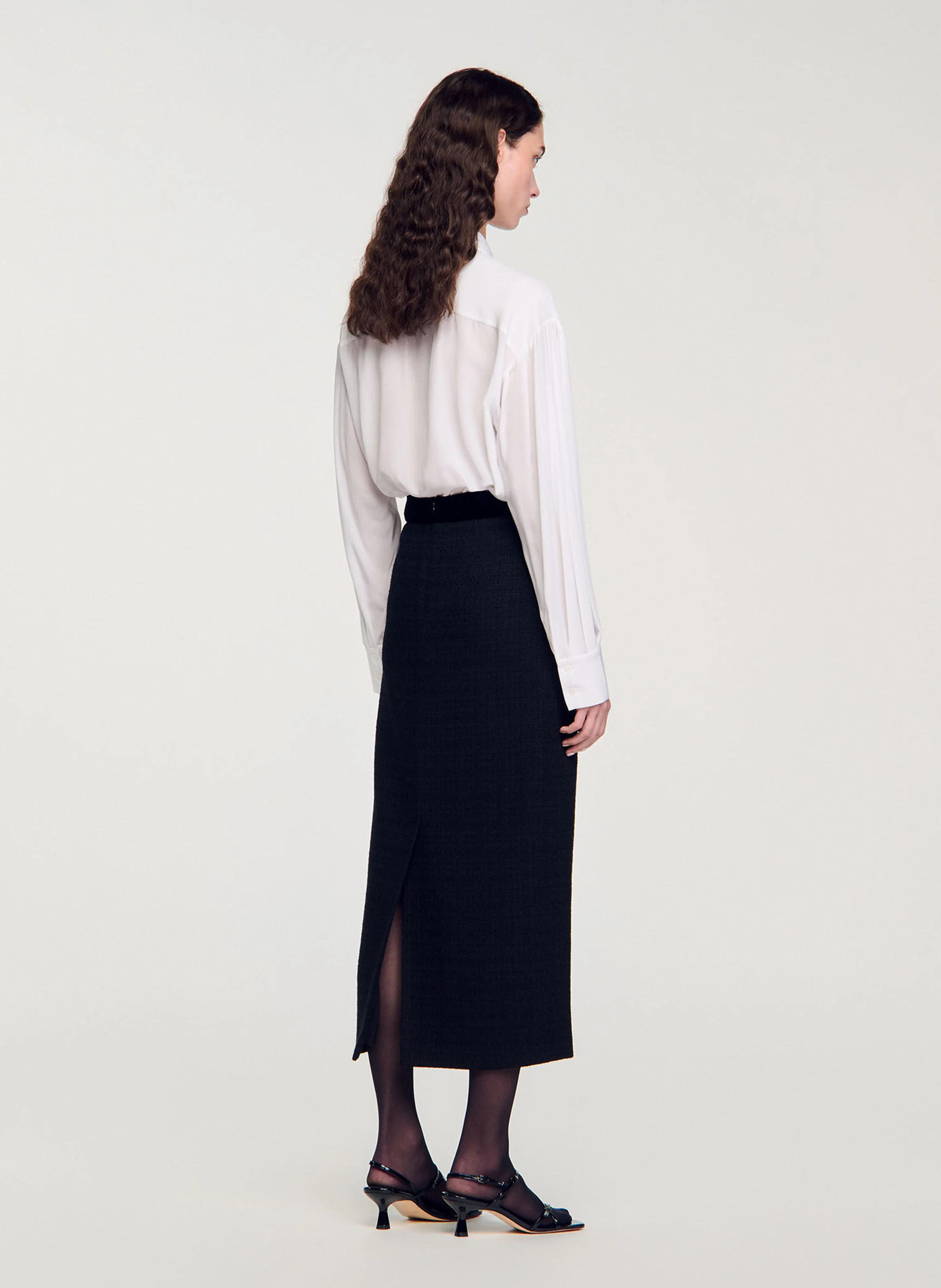 Jupe midi crayon | Noir