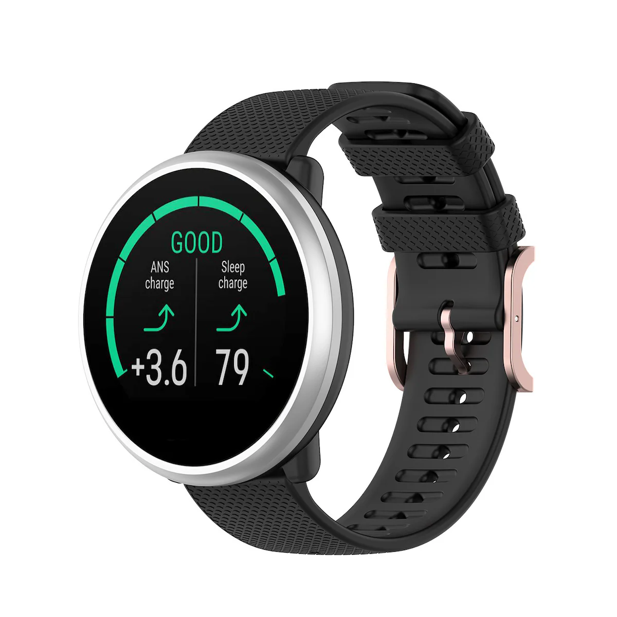 Bowener GRIT X Soft Silikon Armbånd Klokkestropp for Samsung Galaxy Watch 20mm Sort
