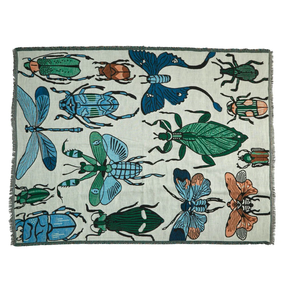 Bahne Interior  Butterfly & Bee plaid - 130x170 cm.