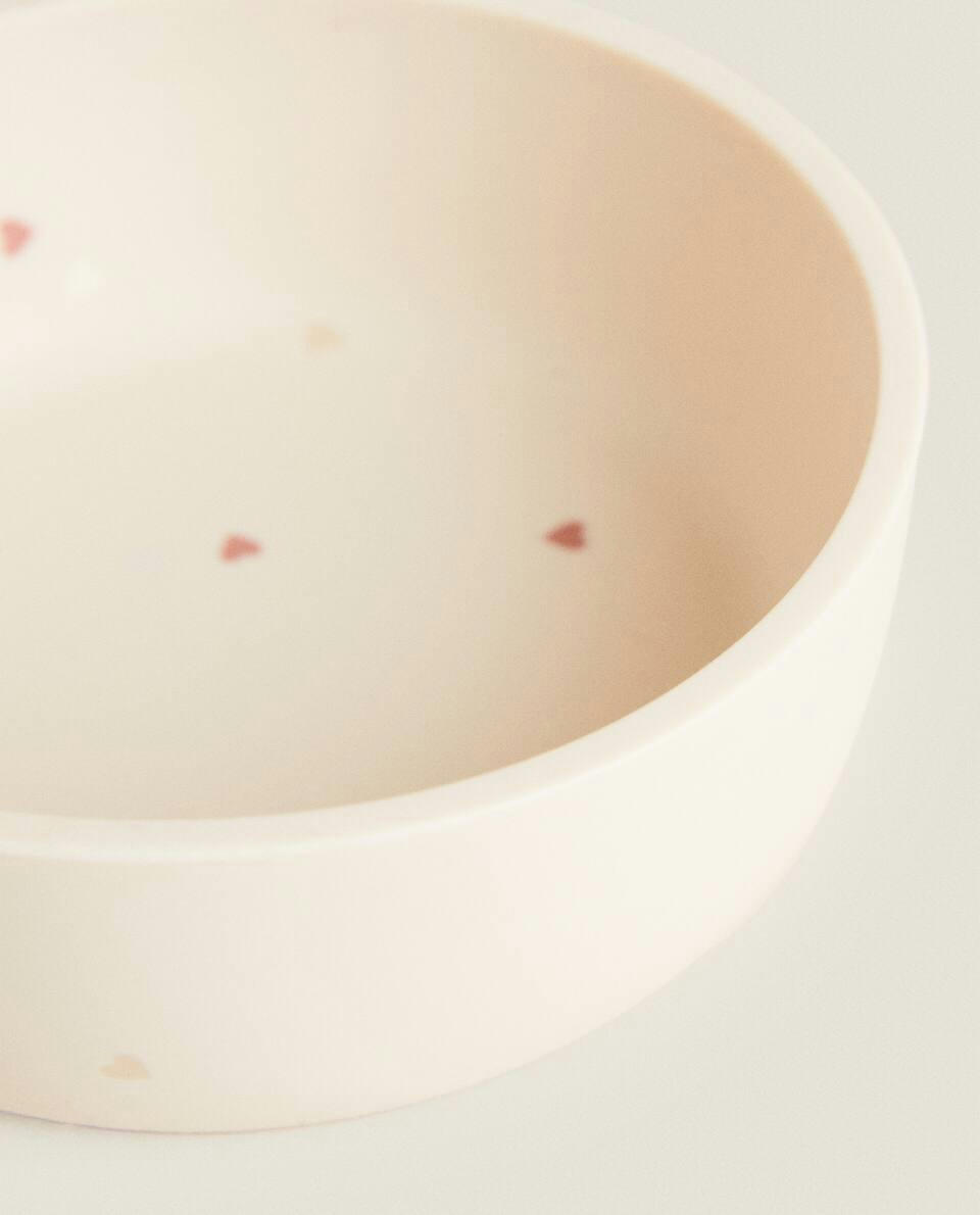 TIGELA DE SILICONE EM FORMATO DE CORAÇÃO
