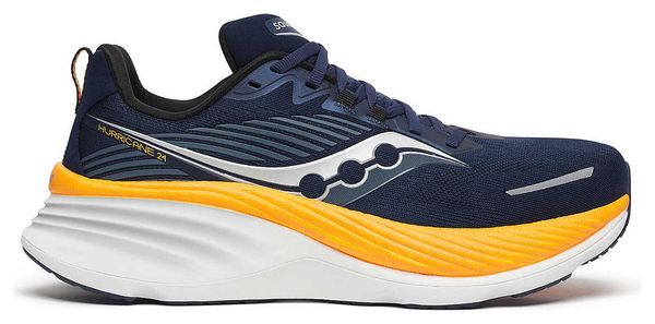Chaussures Running Saucony Hurricane 24 Bleu/Orange Homme