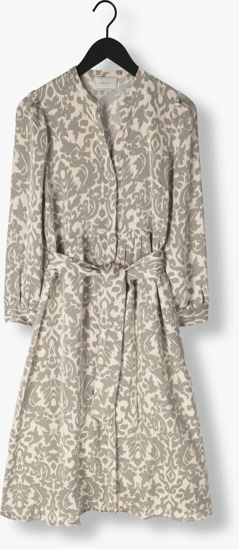NEO NOIR groene neo noir midi jurk cilian flower blur dress