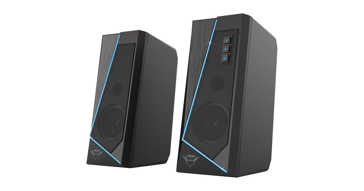 TrustGXT 609 ZOXA RGB-verlichte Speakerset pc-luidspreker  (Zwart, RGB led)