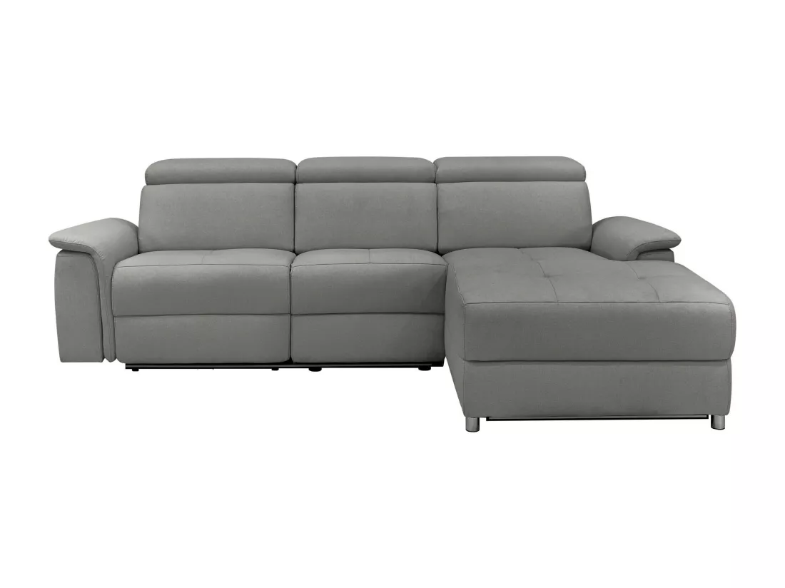 Pareli | Canapé 3 places avec fonction manuel tissu gris