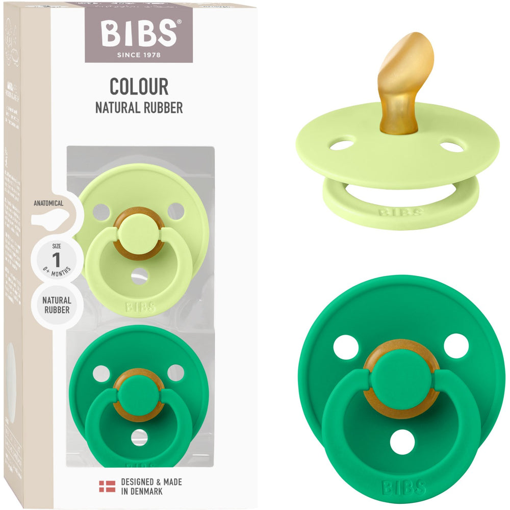 Køb Bibs Matcha/Cactus Sut Colour 2-Pak Anatomical Latex
