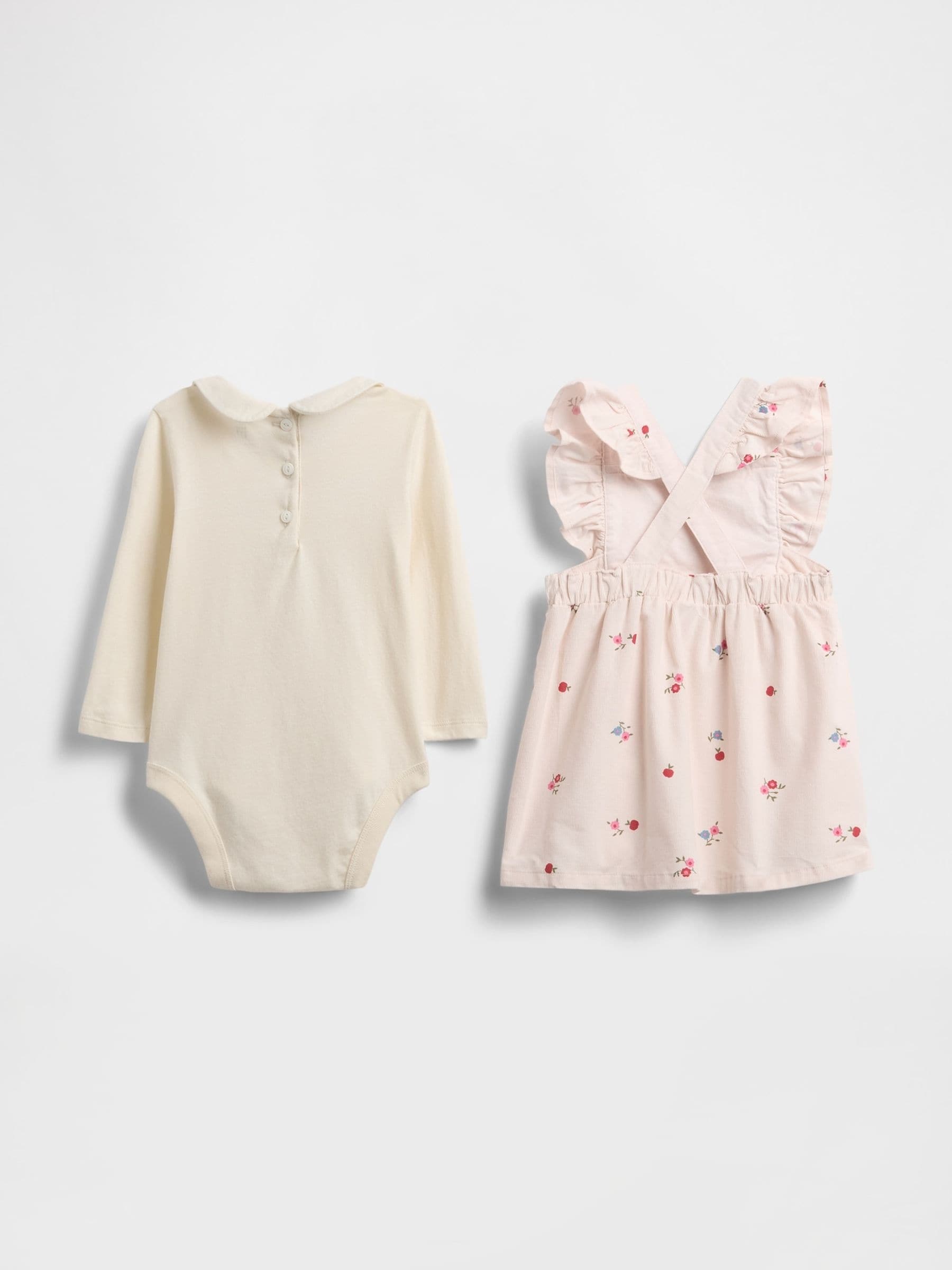 Roze - Gap corduroy overall set (0-24mnd)