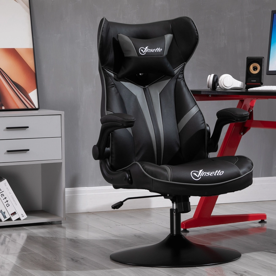 Vinsetto Gaming Stuhl ergonomisch schwarzgrau