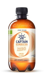 The GUTsy Captain Captain Kombucha Ginger Lemon Zero 400ML