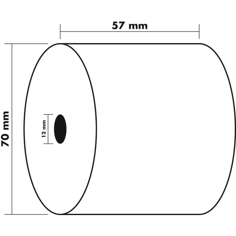 Bobines Caisses, Calculatrices Exacompta 5770120V - l 57 mm x L 40 m, Ø 70 mm - 1 pli(s) - paquet de 1