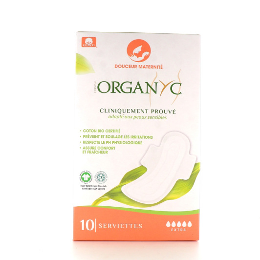 Organyc serviettes hygiéniques Douceur Maternité - Post partum